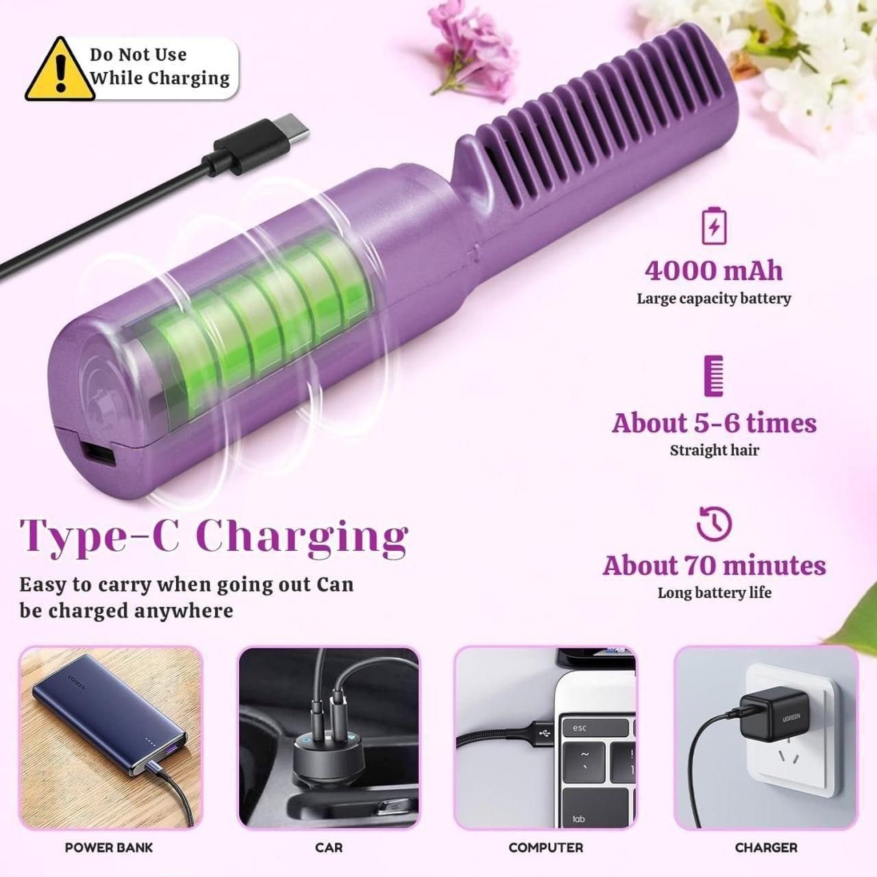 đ Meneflix Portable Mini Hair Straightener | 30s Heat-Up