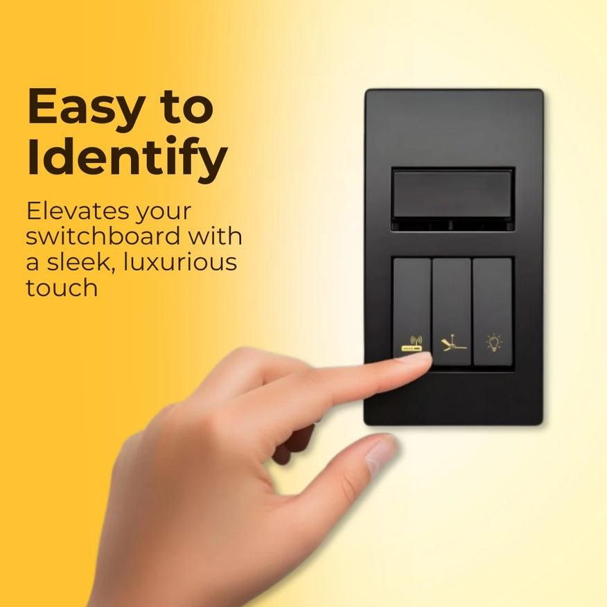 Gold Elegance: Premium Metallic Switch Stickers