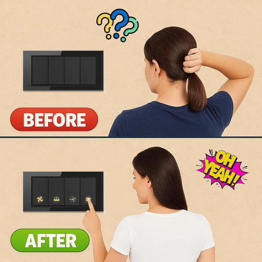 Gold Elegance: Premium Metallic Switch Stickers