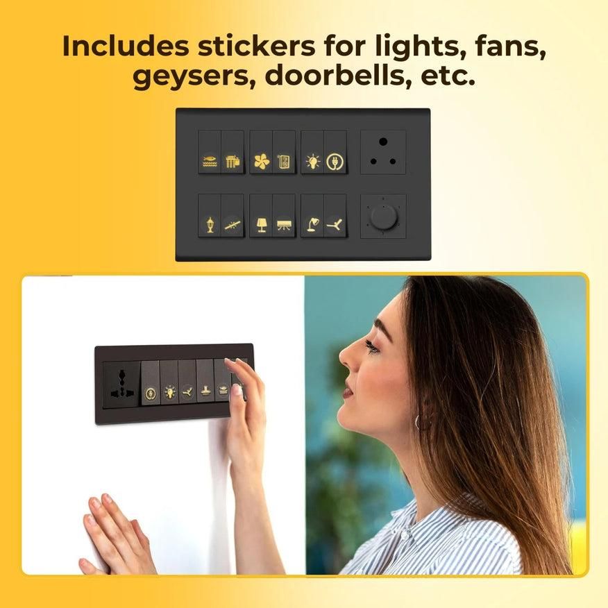 Gold Elegance: Premium Metallic Switch Stickers